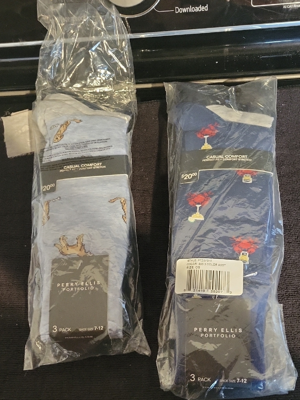 NWT Men’s Perry Ellis Portfolip Dress Socks 3-Pack - Shoe Size 7-12